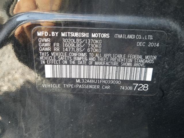 Mitsubishi Mirage ES 2015
