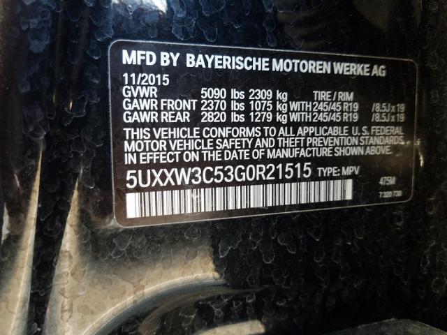 BMW X4 XDRIVE2 2016