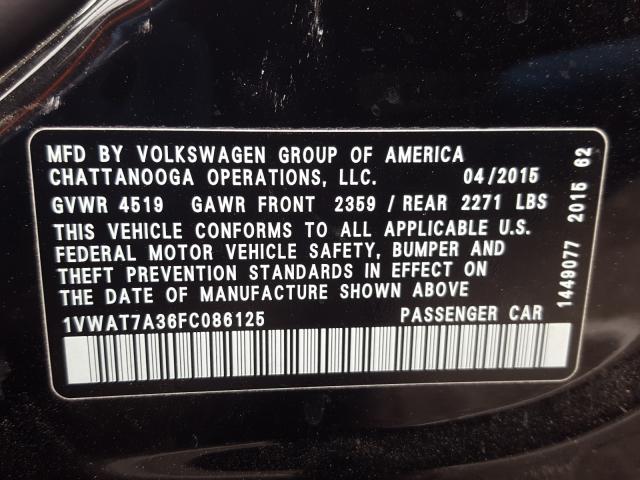 Volkswagen Passat S 2015