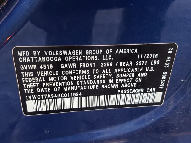 Volkswagen Passat SEL 2016