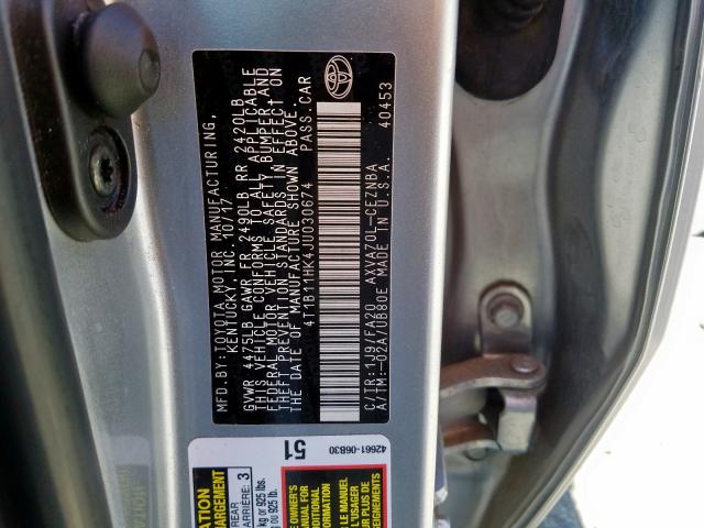 Toyota Camry L 2018