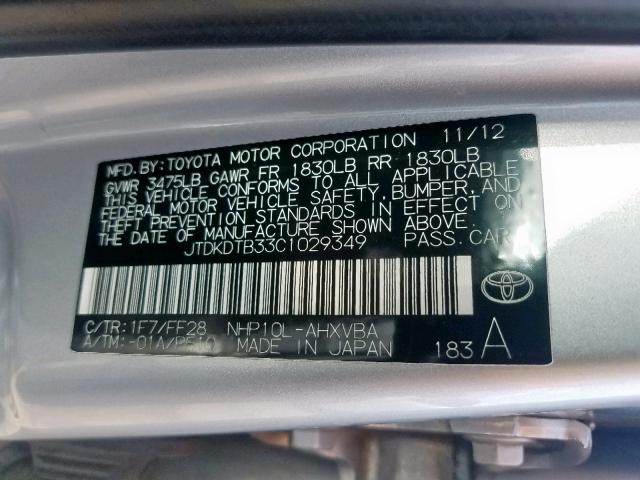 Toyota Prius C 2012