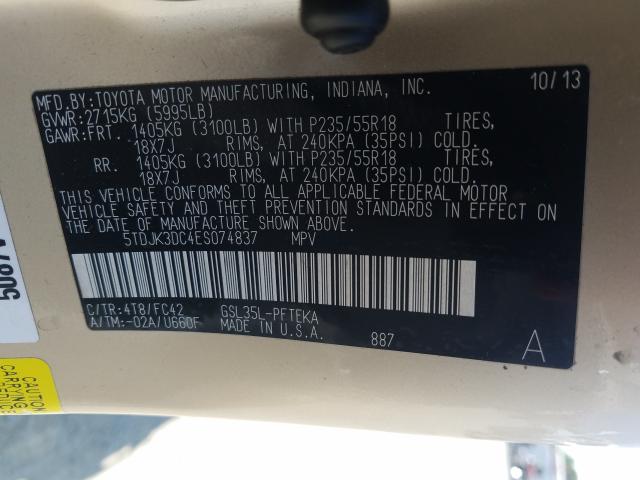 Toyota Sienna LE 2014