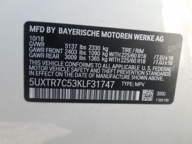 BMW X3 SDRIVE3 2019
