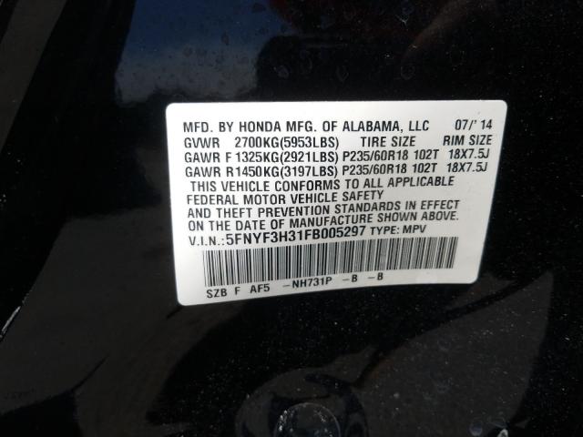 Honda Pilot SE 2015