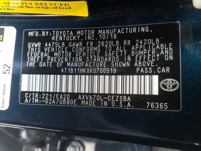 Toyota Camry L 2019