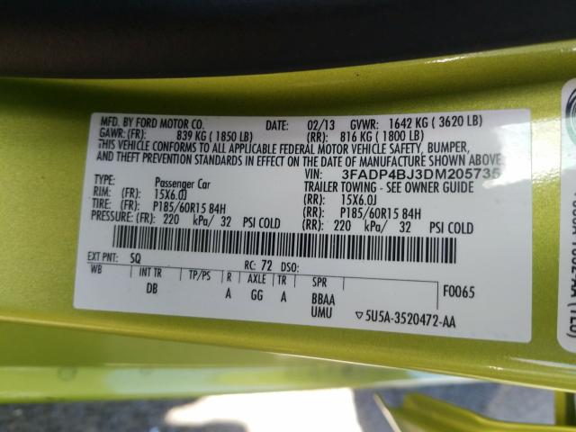 Ford Fiesta SE 2013