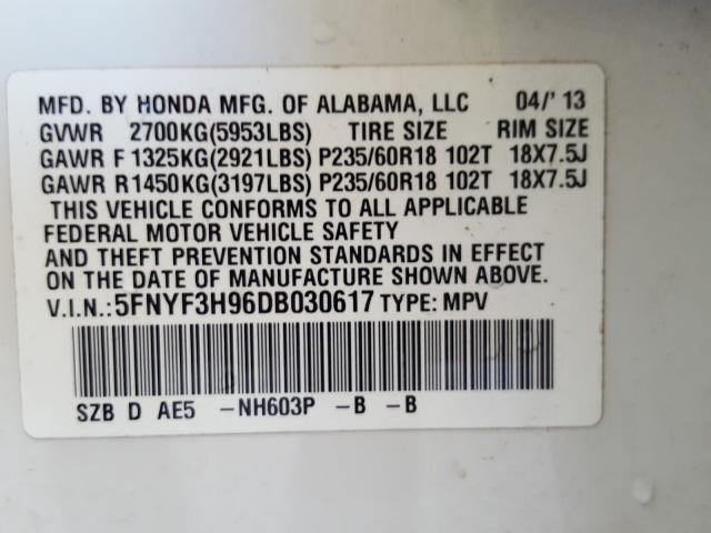 Honda Pilot Touring 2013