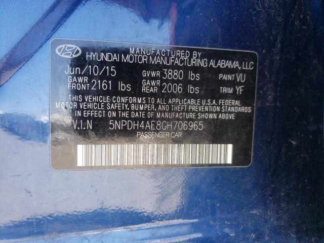 Hyundai Elantra SE 2016