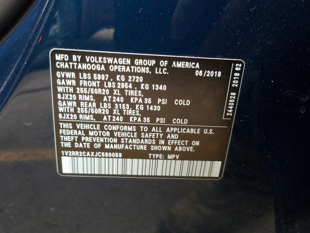 Volkswagen Atlas SEL 2018
