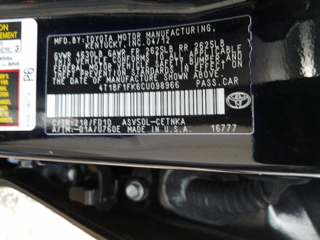 Toyota Camry Base 2012