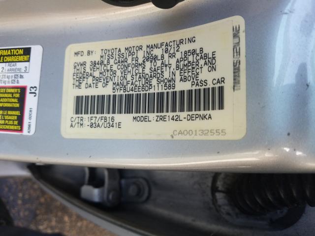 Toyota Corolla BA 2013