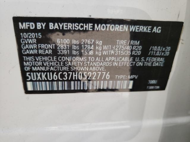 BMW X6 XDRIVE3 2016