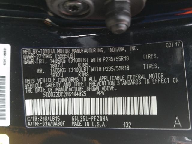 Toyota Sienna XLE 2017