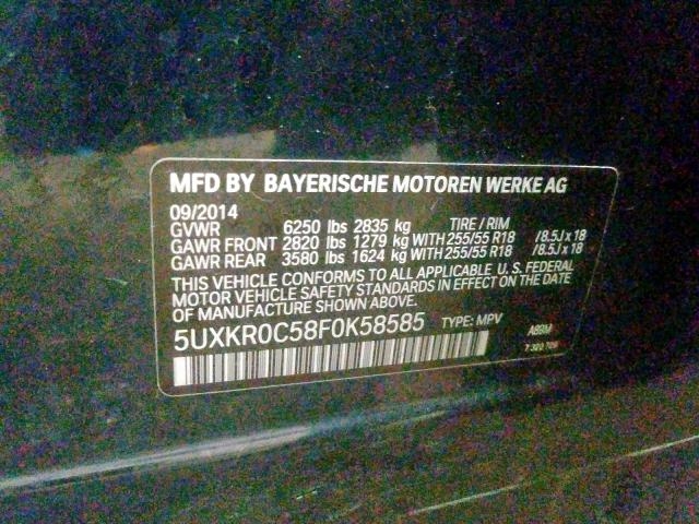 BMW X5 XDRIVE3 2015
