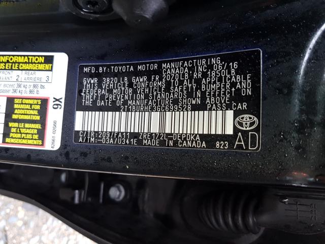 Toyota Corolla L 2016