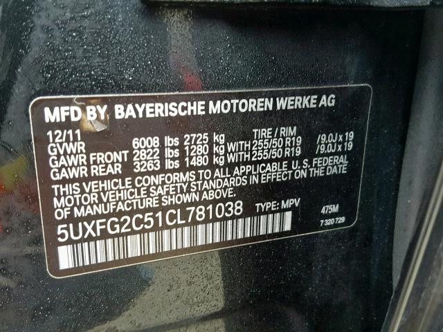 BMW X6 XDRIVE3 2012