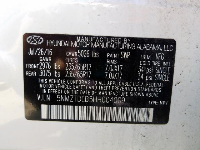 Hyundai Santa FE S 2017