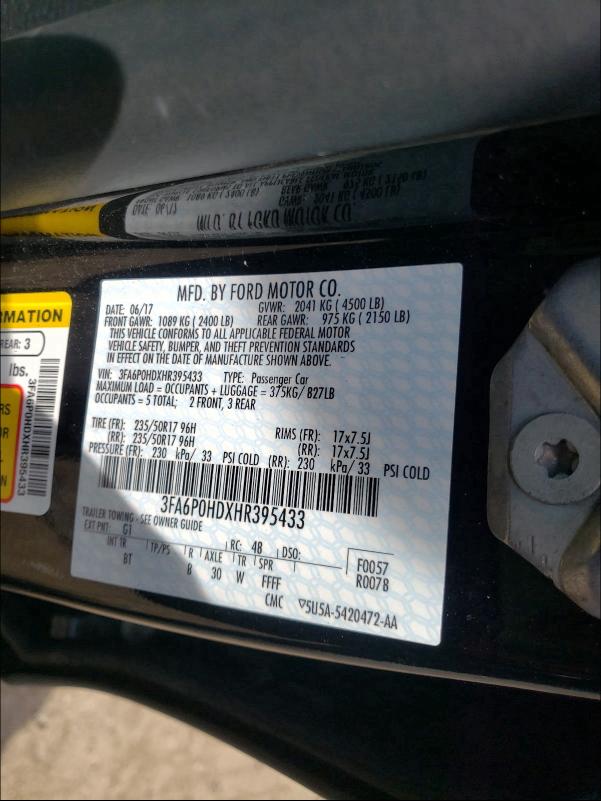 Ford Fusion SE 2017