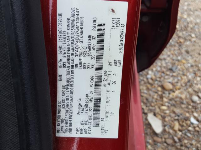 Ford Fiesta SE 2016
