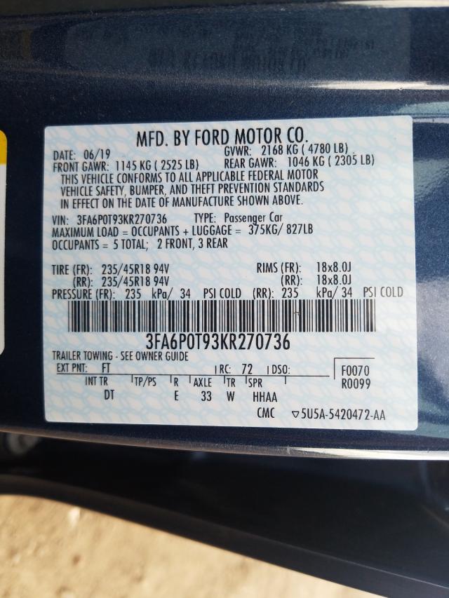 Ford Fusion SE 2019