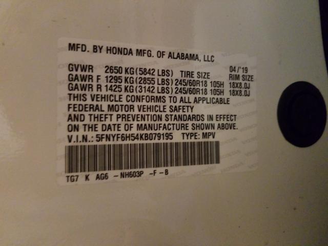 Honda Pilot EXL 2019