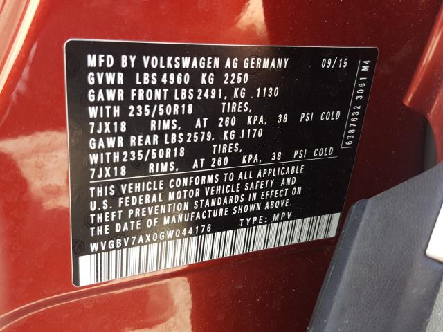 Volkswagen Tiguan S 2016