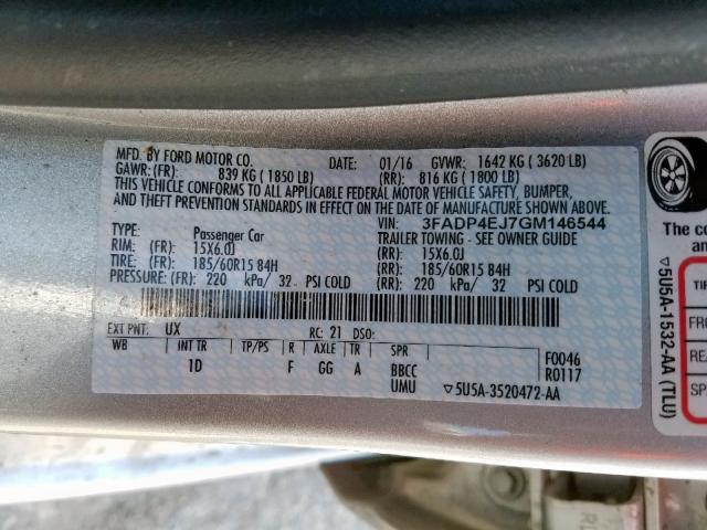 Ford Fiesta SE 2016