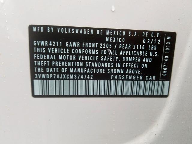 Volkswagen Jetta SE 2012