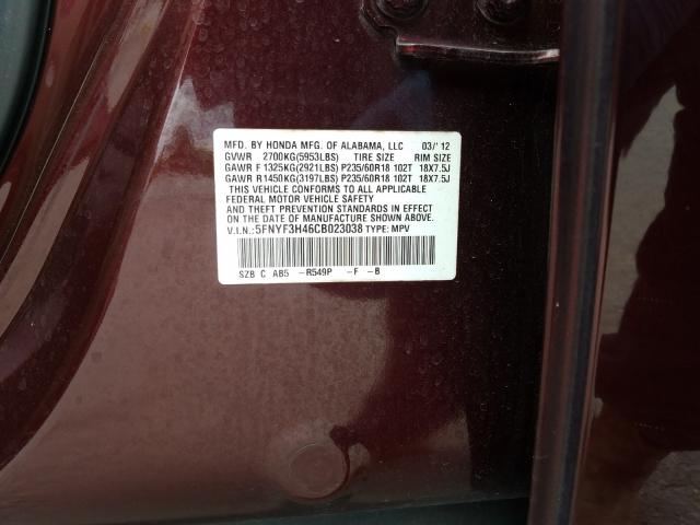 Honda Pilot EX 2012