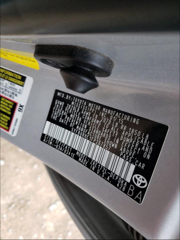 Toyota Corolla L 2015