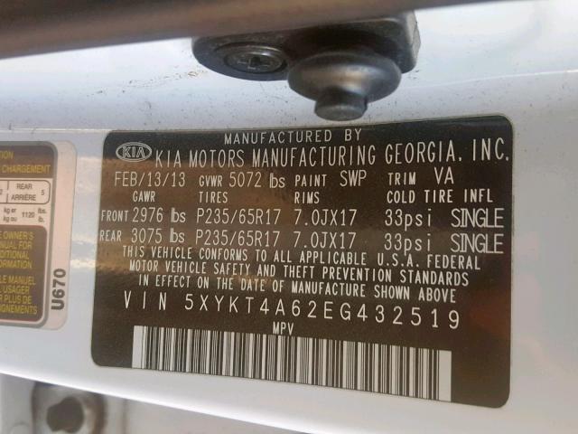 KIA Sorento LX 2014