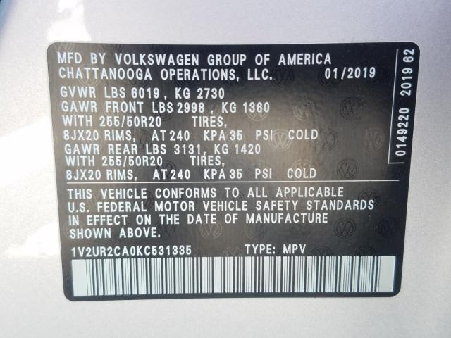 Volkswagen Atlas SE 2019