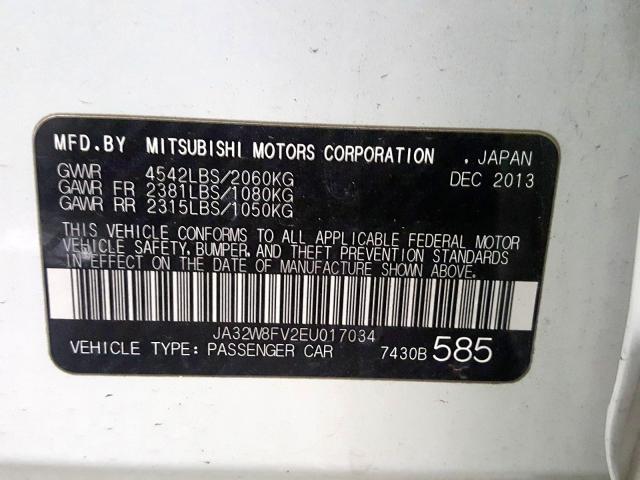 Mitsubishi Lancer EVO 2014