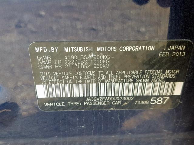 Mitsubishi Lancer SE 2013