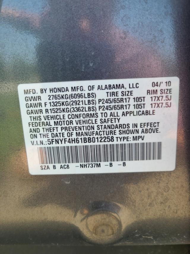 Honda Pilot EXL 2011