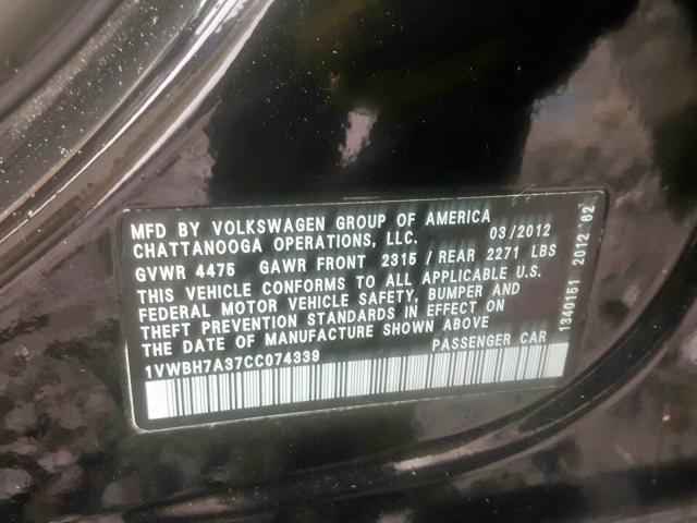 Volkswagen Passat SE 2012