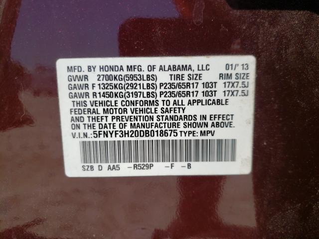 Honda Pilot LX 2013