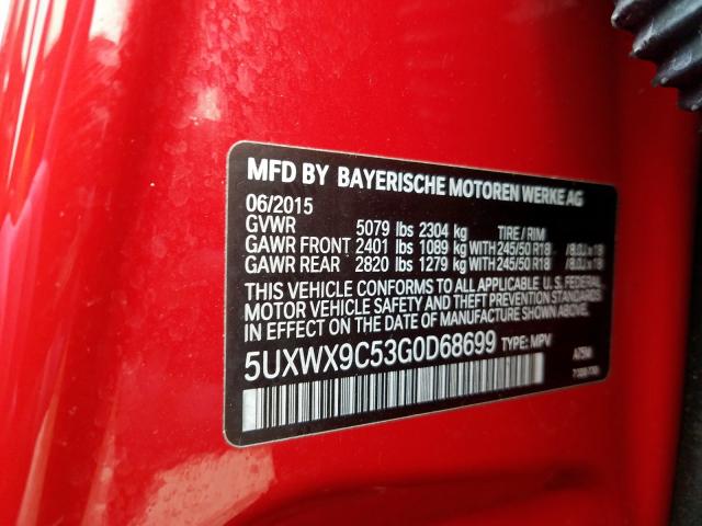 BMW X3 XDRIVE2 2016