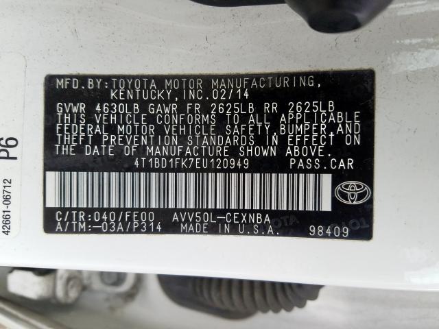 Toyota Camry Hybrid 2014