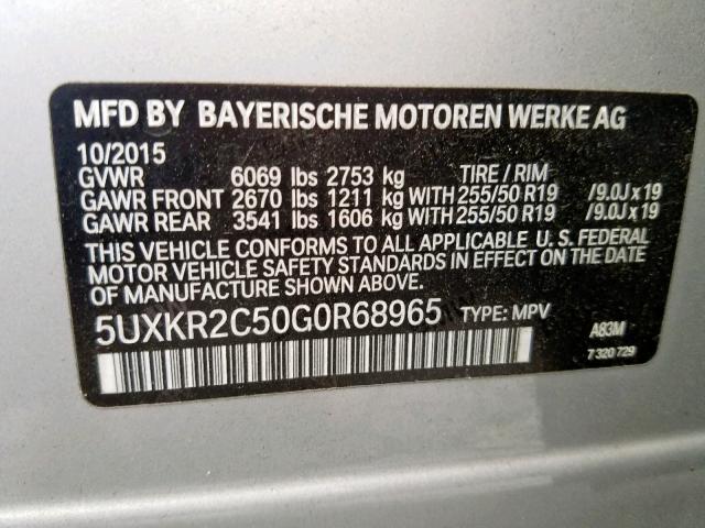 BMW X5 SDRIVE3 2016