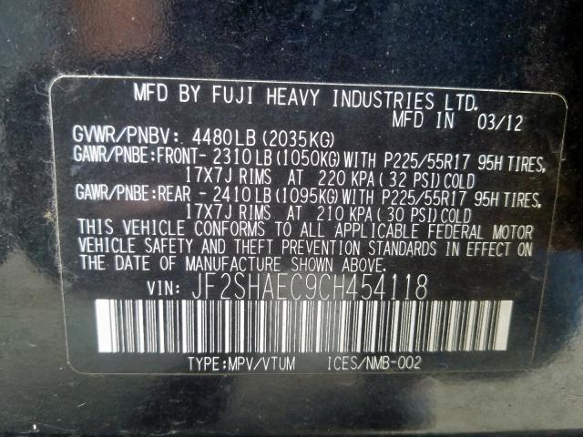 Subaru Forester L 2012