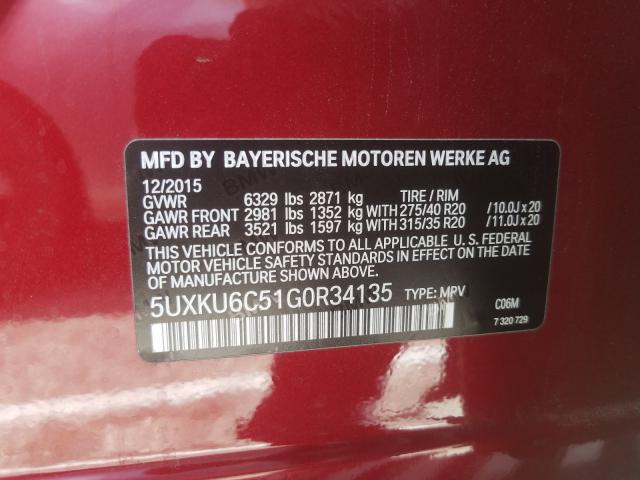 BMW X6 XDRIVE5 2016