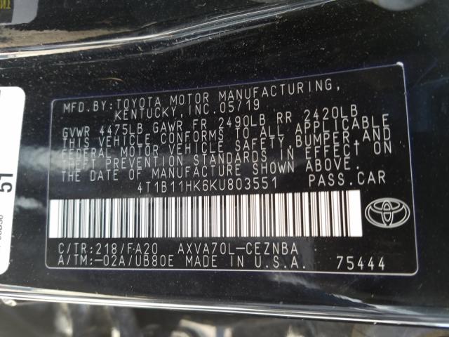 Toyota Camry L 2019