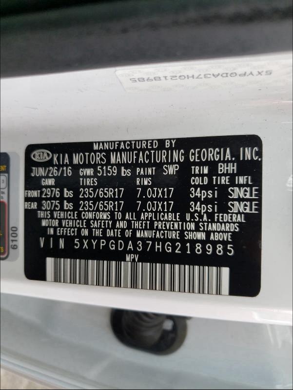 KIA Sorento LX 2017
