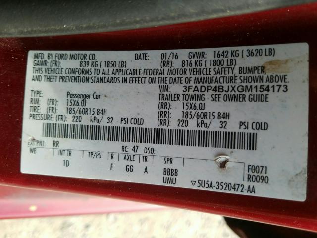 Ford Fiesta SE 2016