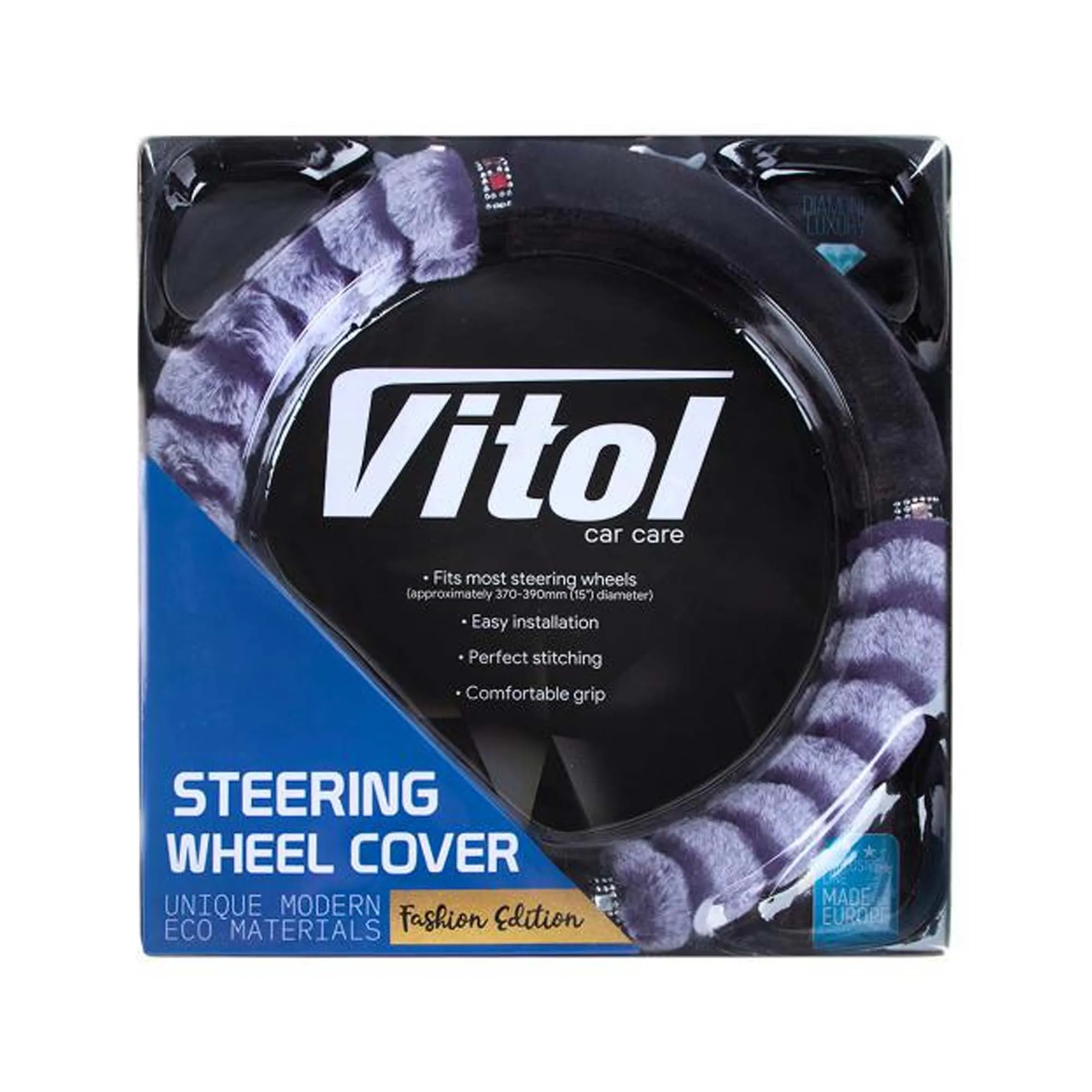 Чехол на руль VITOL черный с мехом (VLOD-F95 BK/PRL M) Чехол на руль VITOL черный с мехом (VLOD-F95 BK/PRL M)