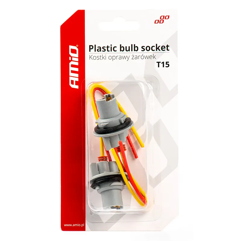 Цоколь кубический для лампочки AMIO T15 W16W W5W (03049) (030493)
