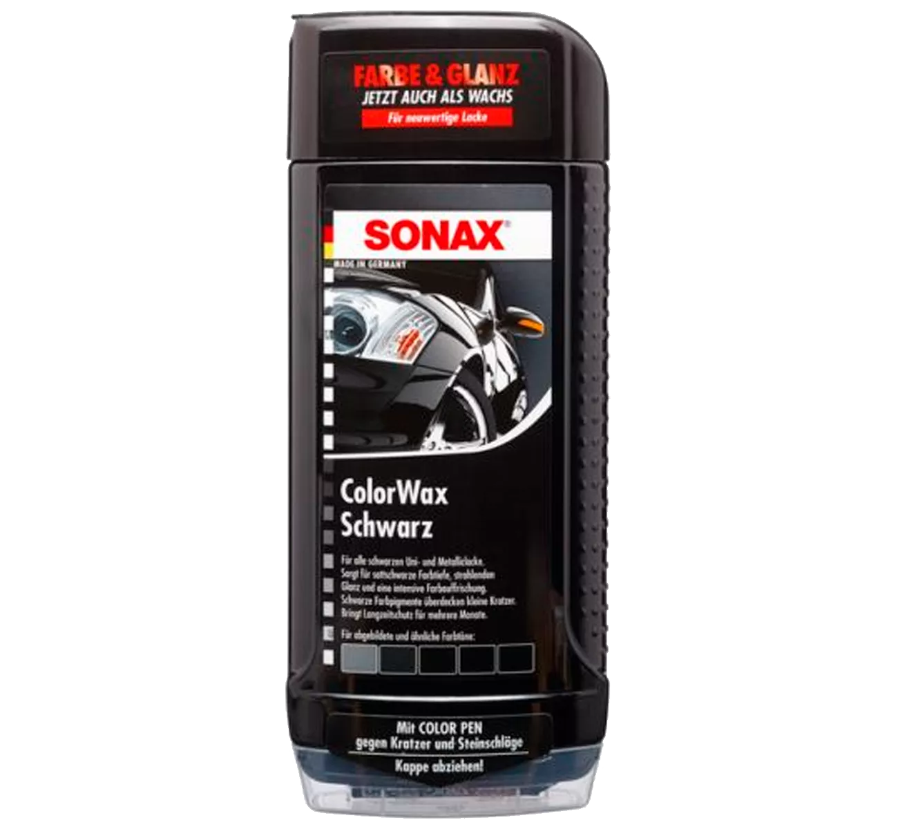Цветной жидкий воск черный SONAX ColorWax 500 мл (298200)