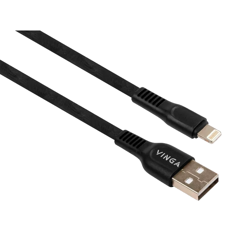 Дата кабель Vinga USB 2.0 AM to Lightning 1.0m flat art TPE back (VCPDCLFTPE1BK) Дата кабель Vinga USB 2.0 AM to Lightning 1.0m flat art TPE back (VCPDCLFTPE1BK)